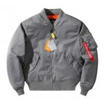 Куртка/бомбер Alpha Industries MA-1 Bloom Chit (реплика) серый