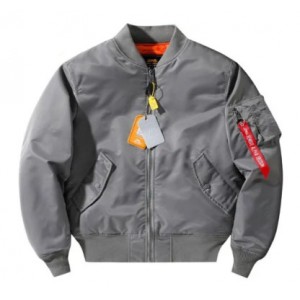 Куртка/бомбер Alpha Industries MA-1 Bloom Chit (реплика) серый