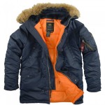 Куртка Аляска зимняя N-3B Replica Blue/ Orange 